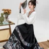 Women-Mamian-Skirt-Ming-Dynasty-Modified-Hanfu-for-Everyday-Wear-1 Women Mamian Skirt Ming Dynasty Modified Hanfu for Everyday Wear