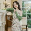 rose-garden-Chinese-dress-01 rose garden green Chinese dress
