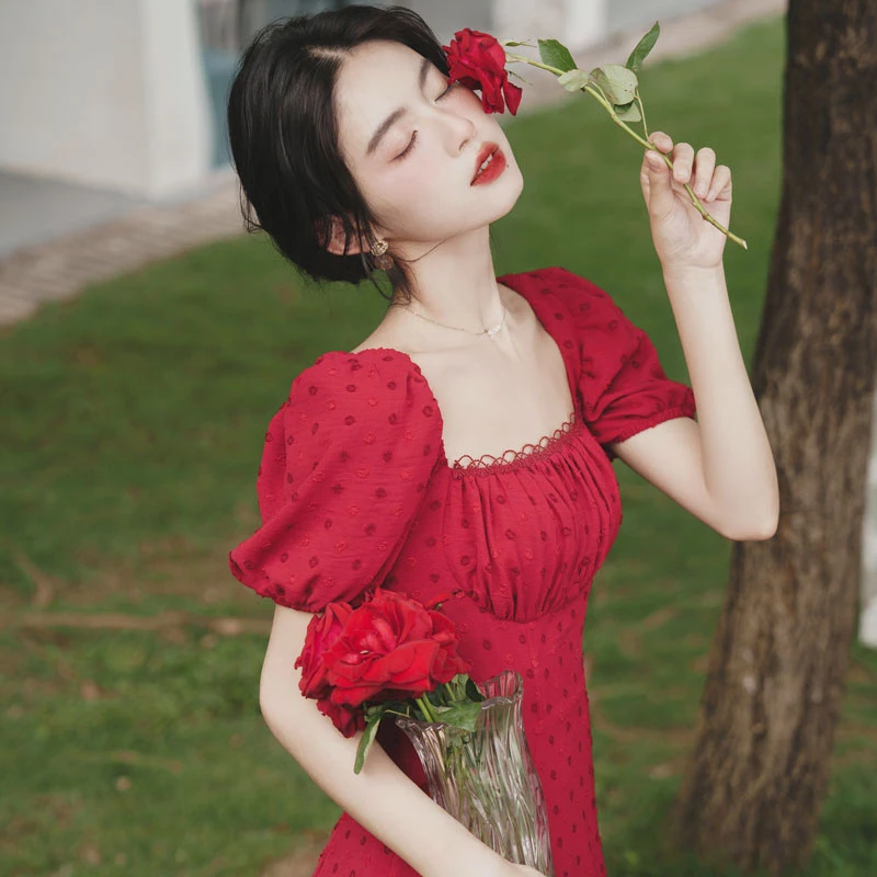sweet-rose-red-Chinese-dress-02 sweet rose red Chinese dress