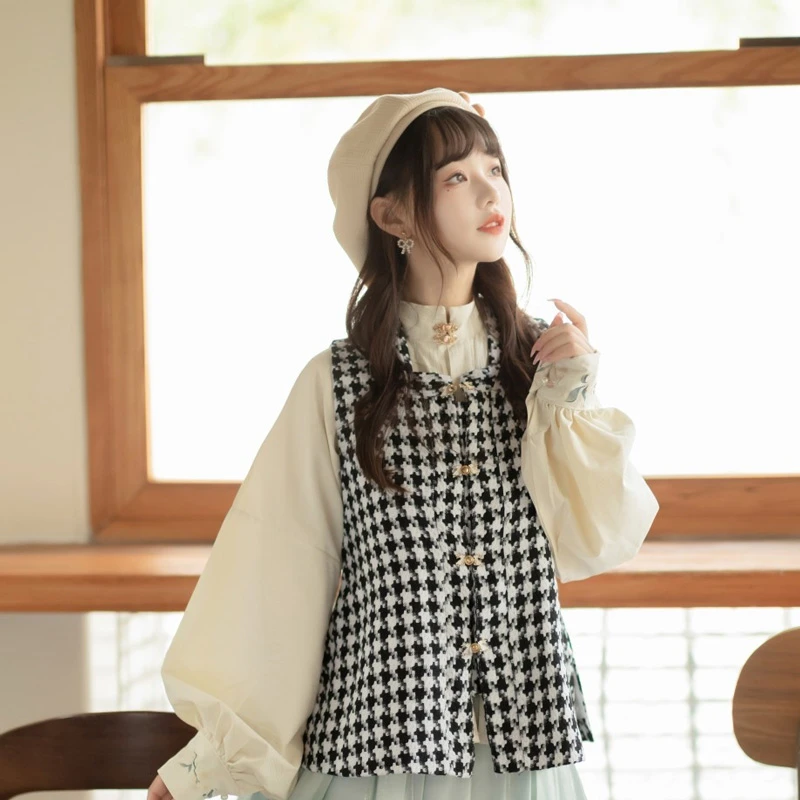 Autumn-Women-Modern-Hanfu-Bijia-Set-for-Daily-Wear-3 Autumn Women Modern Hanfu Bijia Set for Daily Wear