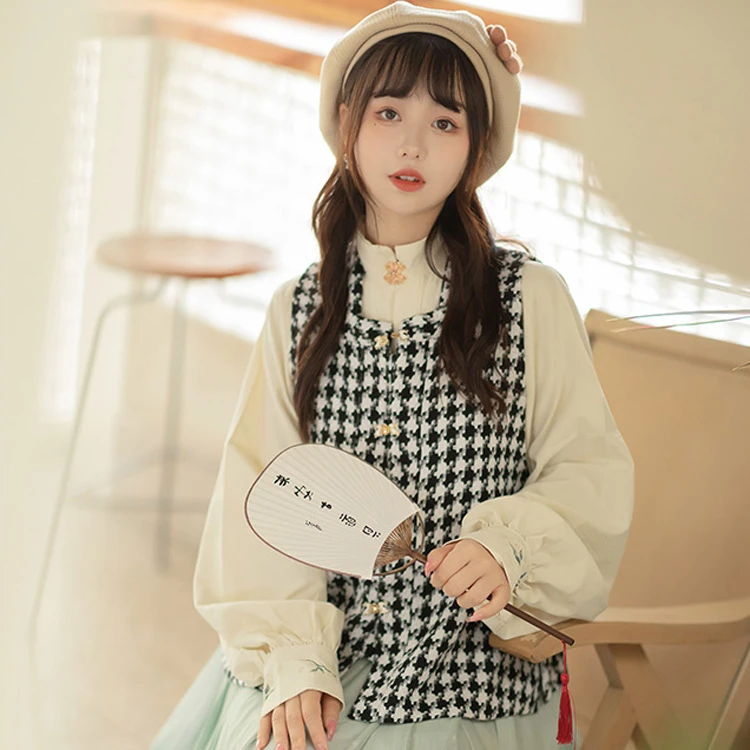 Autumn-Women-Modern-Hanfu-Bijia-Set-for-Daily-Wear-4 Autumn Women Modern Hanfu Bijia Set for Daily Wear