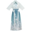 Modern-Ming-Style-Mamian-Costume-Girl-Blue-Hanfu-Dress-4 Modern Ming Style Mamian Costume Girl Blue Hanfu Dress