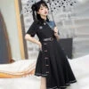 Modern-Women-Hanfu-Modified-Black-Dresses-New-Street-Fashion-1 Modern Women Hanfu Modified Black Dresses New Street Fashion