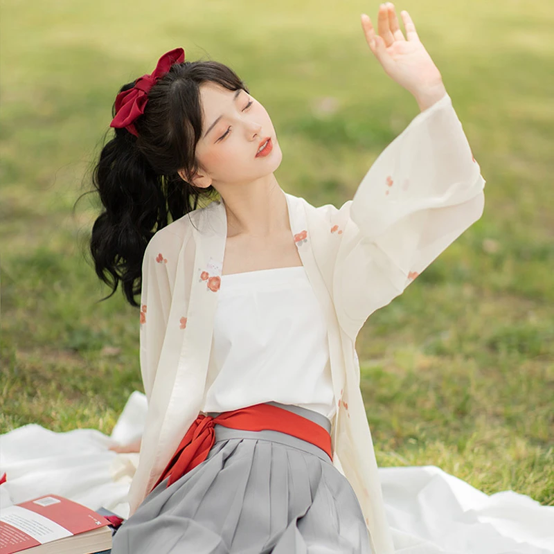 Summer-Modern-Song-Dynasty-Short-Dress-for-Female-2 Summer Modern Song Dynasty Short Dress for Female