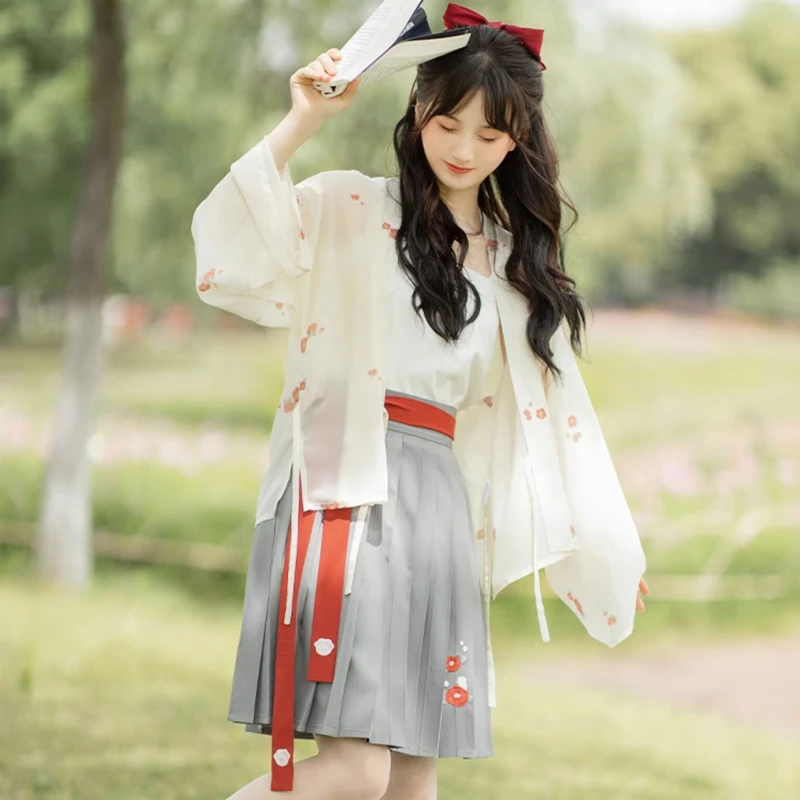 Summer-Modern-Song-Dynasty-Short-Dress-for-Female-3 Summer Modern Song Dynasty Short Dress for Female