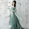 Summer-Song-Dynasty-Fairy-Women-Pleated-Dress-Large-Sleeve-Green-Hanfu-Set-1 Summer Song Dynasty Fairy Women's Pleated Dress Large Sleeve Green Hanfu Set