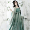 Summer-Song-Dynasty-Fairy-Women-Pleated-Dress-Large-Sleeve-Green-Hanfu-Set-4 Summer Song Dynasty Fairy Women's Pleated Dress Large Sleeve Green Hanfu Set