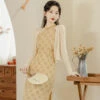 butterfly-qipao-yellow-summer-cheongsam-01 butterfly qipao yellow summer cheongsam
