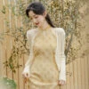 butterfly-qipao-yellow-summer-cheongsam-02 butterfly qipao yellow summer cheongsam
