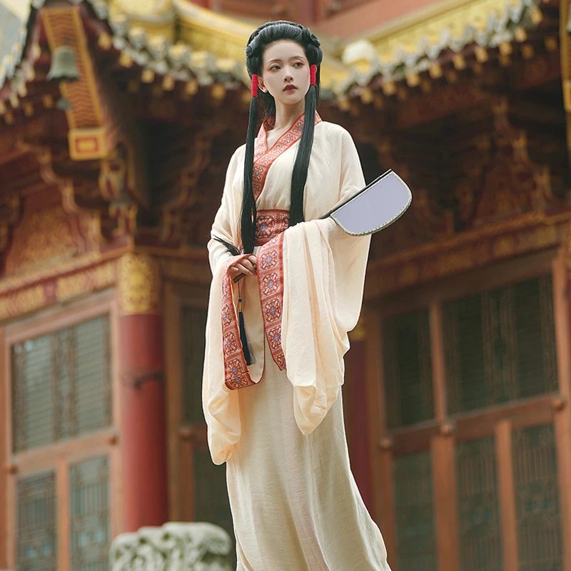 Han-Dynasty-Hanfu-Robe-Retro-Zhiju-Large-Size-Red-Dresses-2 Han Dynasty Hanfu Robe Retro Zhiju Large Size Red Dresses