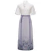 Modern-Women-Mamian-Hanfu-Dress-Light-Fashion-Short-Shirt-4 Modern Women Mamian Hanfu Dress Light Fashion Short Shirt