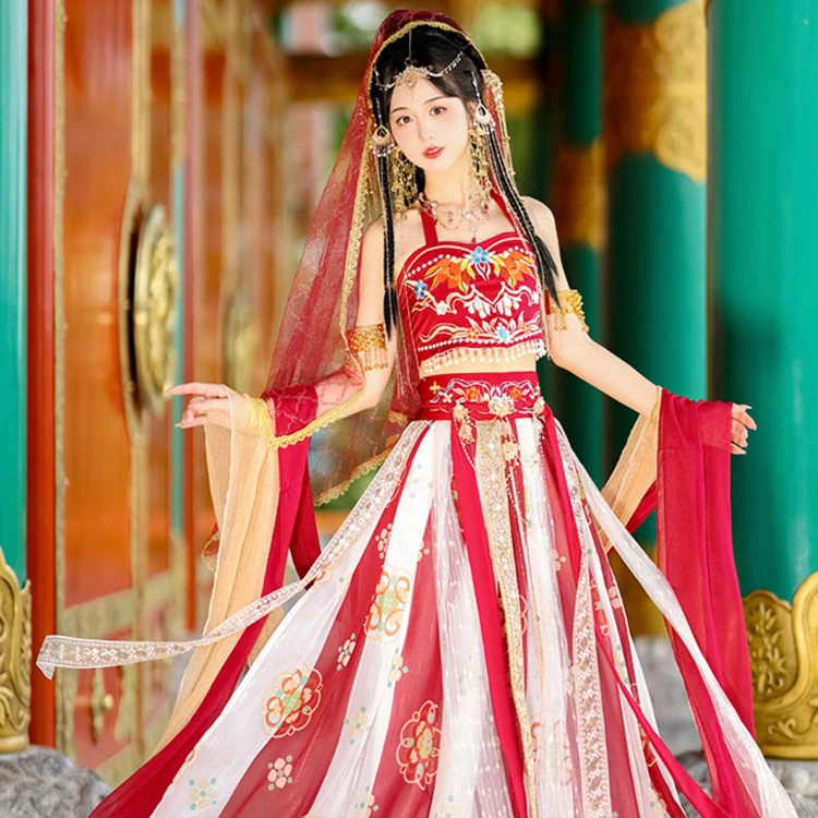 Women-Dunhuang-Hanfu-Fairy-Costume-for-Performance-2 Women Dunhuang Hanfu Fairy Costume for Performance