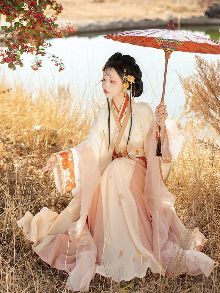 Women Wei Jin Qiyao Hanfu Autumn Casual Ruqun Dress