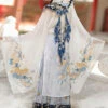 Women's-Autumn-Ming-Hanfu-Stand-Collar-Long-Shirt-Mamian-Skirt-Set-4 Women's Autumn Ming Hanfu Stand Collar Long Shirt Mamian Skirt Set