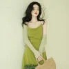 green-mustard-women-Chinese-dress-02 green mustard women Chinese dress