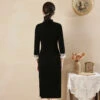 velvet-qipao-winter-black-cheongsam-dress-04 velvet qipao winter black modern cheongsam dress newhanfu
