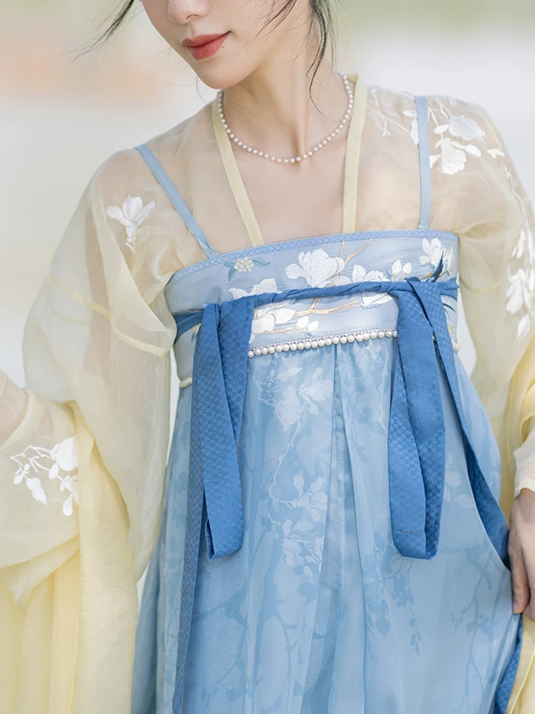 Lady Tang Dynasty Qixiong Shanqun Dress Set Fresh Improved Hanfu
