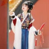 Tang-Dynasty-Women's-Winter-Hanfu-Suit-New-Year-Round-Collar-Coat-4 Tang Dynasty Women's Winter Hanfu Suit New Year Round Collar Coat