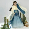 Wei-Jin-Hanfu-Women's-Qiyao-Dress-Wide-Sleeve-North-and-South-Dynasty-Set-1 Wei Jin Hanfu Women's Qiyao Dress Wide Sleeve North and South Dynasty Set