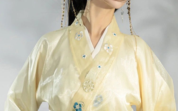 Wei Jin Hanfu Women's Qiyao Dress Wide Sleeve North and South Dynasty Set