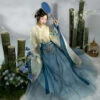 Wei-Jin-Hanfu-Women's-Qiyao-Dress-Wide-Sleeve-North-and-South-Dynasty-Set-2 Wei Jin Hanfu Women's Qiyao Dress Wide Sleeve North and South Dynasty Set