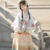 Winter-Women-Hanfu-Ming-Dynasty-Aoqun-Dress-for-New-Year-4 Winter Women Hanfu Ming Dynasty Aoqun Dress for New Year
