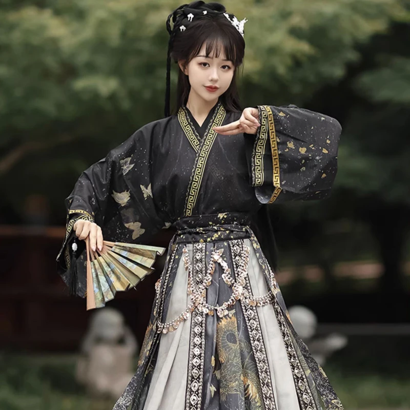 Autumn-Women-Qiyao-Hanfu-Wei-Jin-Martial-Arts-Style-3 Autumn Women Qiyao Hanfu Wei Jin Martial Arts Style