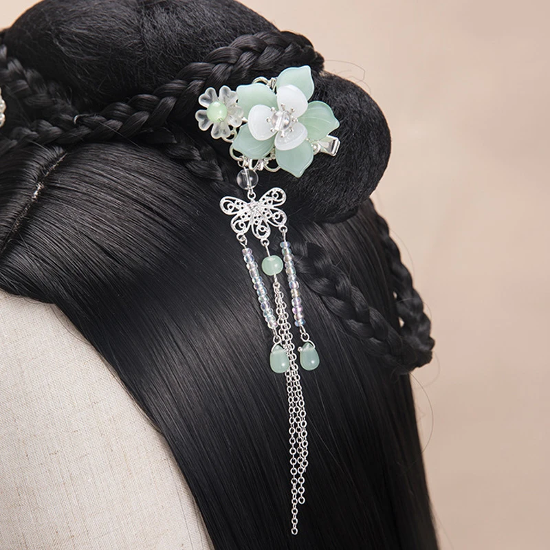 Hanfu-Hair-Accessories-Tassel-Pair-Clip-Fairy-Buyao-4 Hanfu Hair Accessories Tassel Pair Clip Fairy Buyao