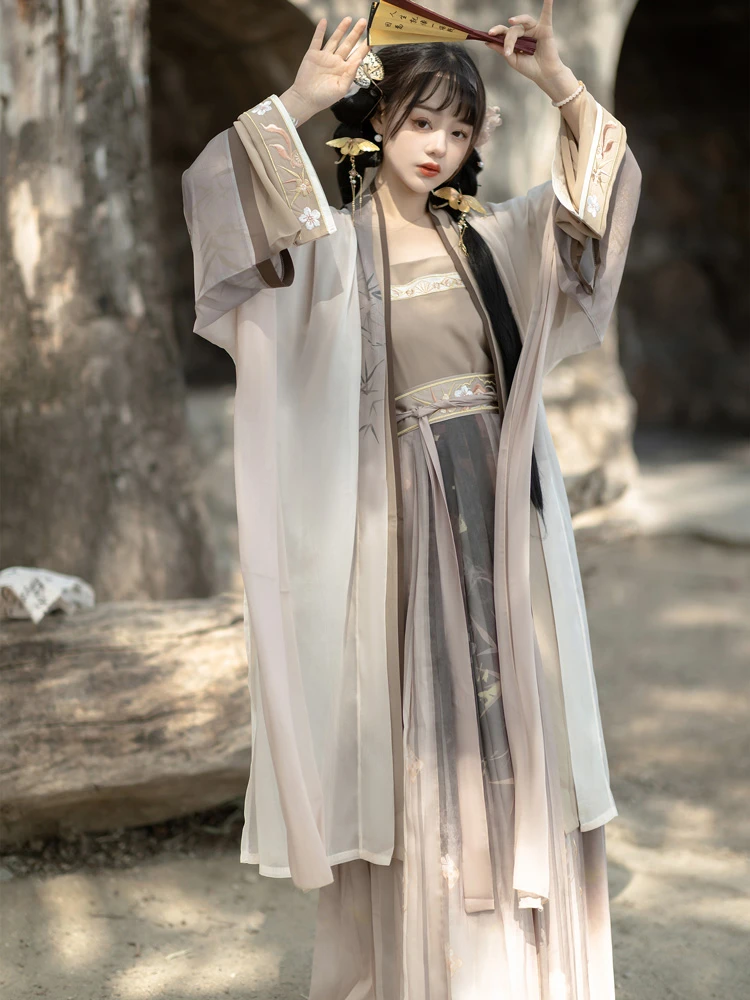 Song Dynasty Improved Qiyao Hanfu Daily Women Casual Suit