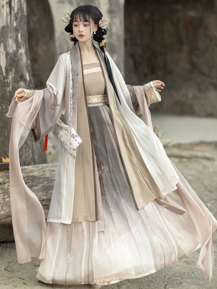 Song Dynasty Improved Qiyao Hanfu Daily Women Casual Suit
