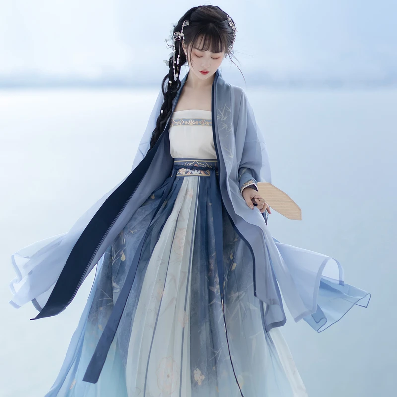 Song-Dynasty-Improved-Qiyao-Hanfu-Daily-Women-Casual-Suit-3 Song Dynasty Improved Qiyao Hanfu Daily Women Casual Suit