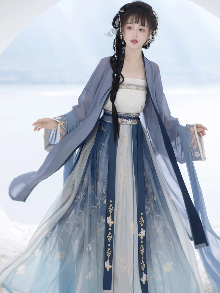 Song Dynasty Improved Qiyao Hanfu Daily Women Casual Suit