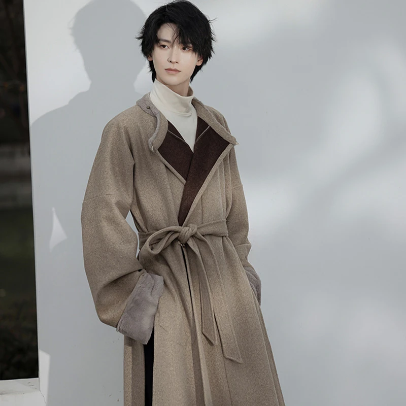 Winter-Round-Collar-Robe-Hanfu-Thick-Coat-Fashion-Outerwear-3 Winter Round Collar Robe Hanfu Thick Coat Fashion Outerwear