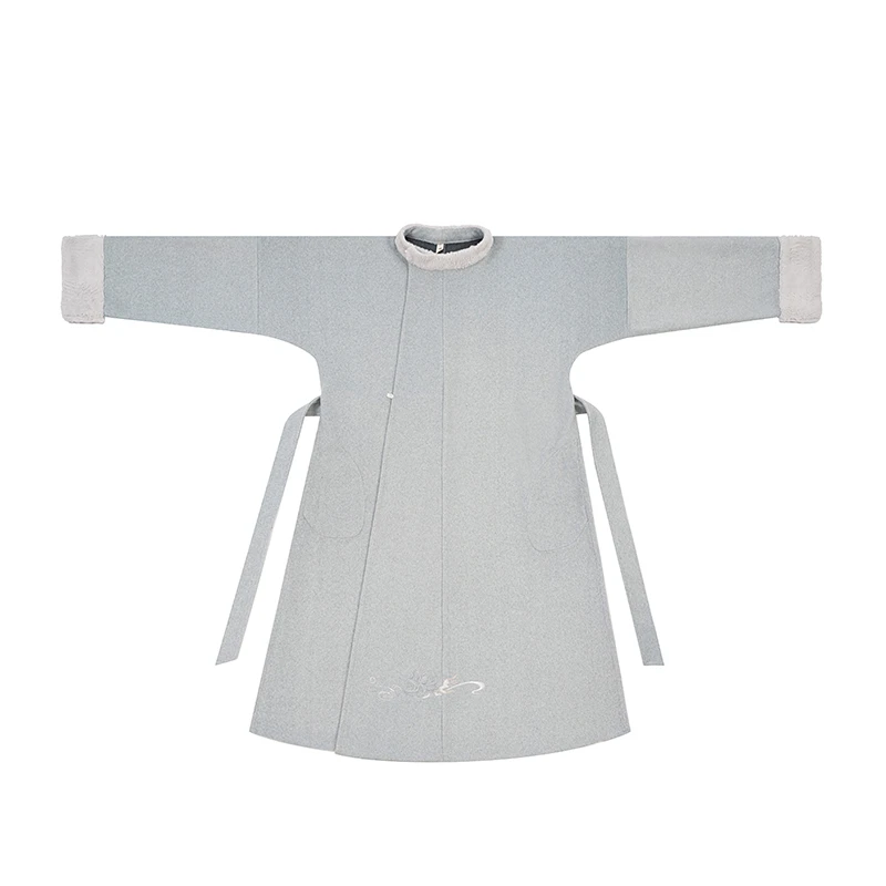 Winter-Round-Collar-Robe-Hanfu-Thick-Coat-Fashion-Outerwear-4 Winter Round Collar Robe Hanfu Thick Coat Fashion Outerwear