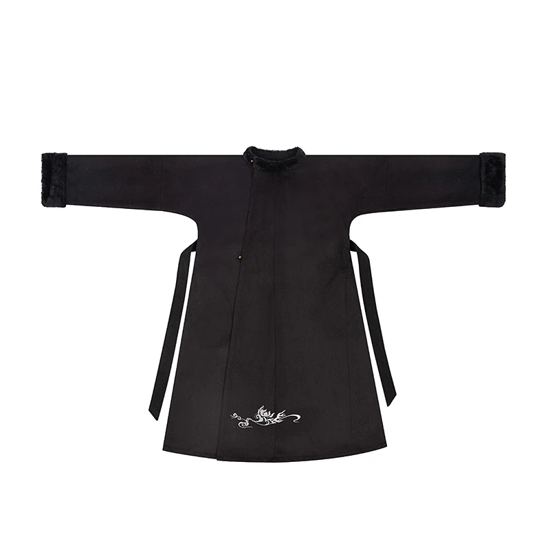Winter-Round-Collar-Robe-Hanfu-Thick-Coat-Fashion-Outerwear-5 Winter Round Collar Robe Hanfu Thick Coat Fashion Outerwear