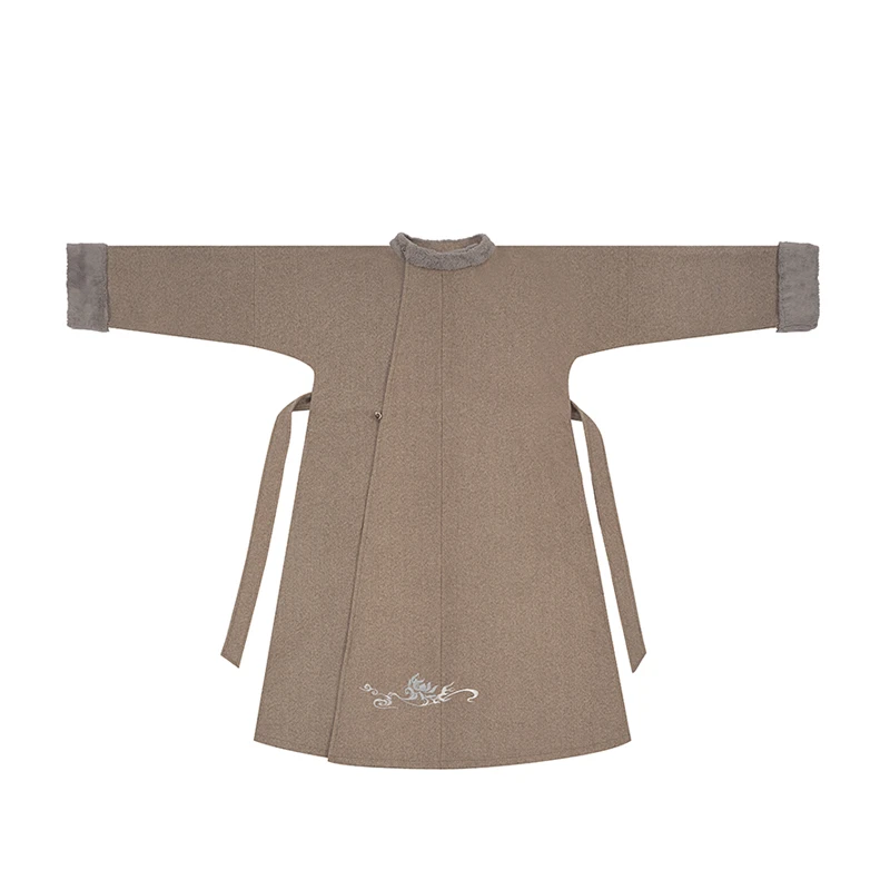 Winter-Round-Collar-Robe-Hanfu-Thick-Coat-Fashion-Outerwear-6 Winter Round Collar Robe Hanfu Thick Coat Fashion Outerwear