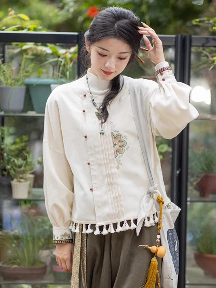 Fashion Hanfu Women Autumn Daily Song Pants Set