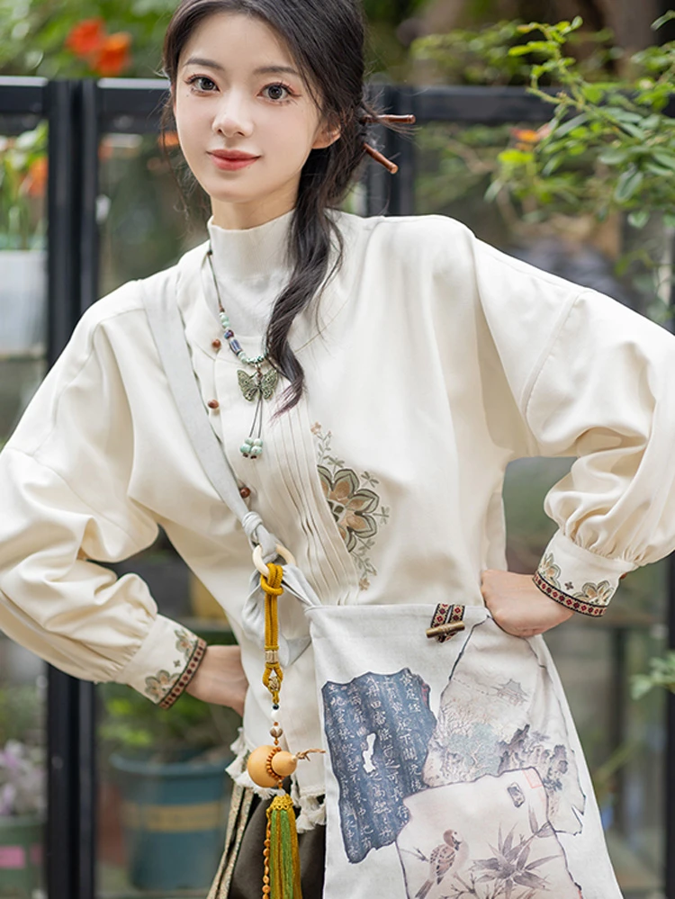 Fashion Hanfu Women Autumn Daily Song Pants Set