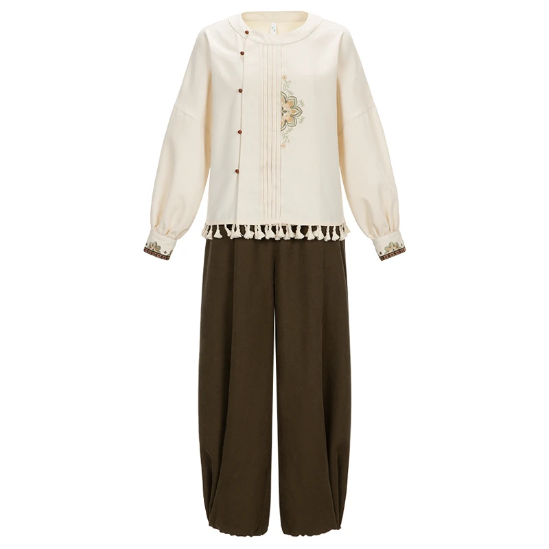 Fashion-Hanfu-Women-Autumn-Daily-Song-Pants-Set-4 Fashion Hanfu Women Autumn Daily Song Pants Set