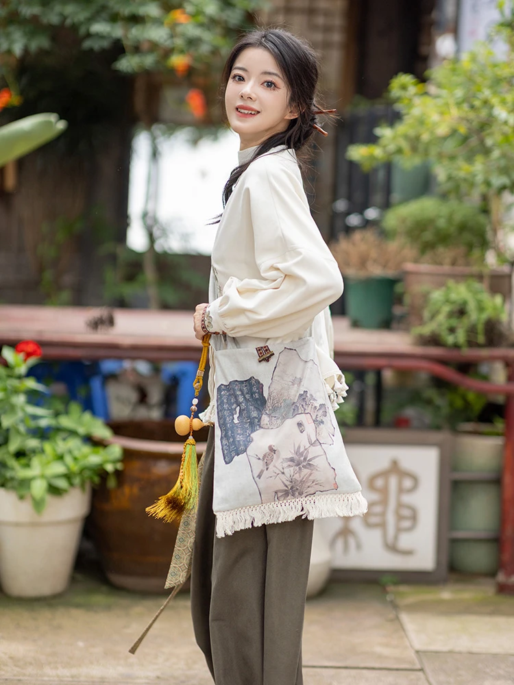 Fashion Hanfu Women Autumn Daily Song Pants Set