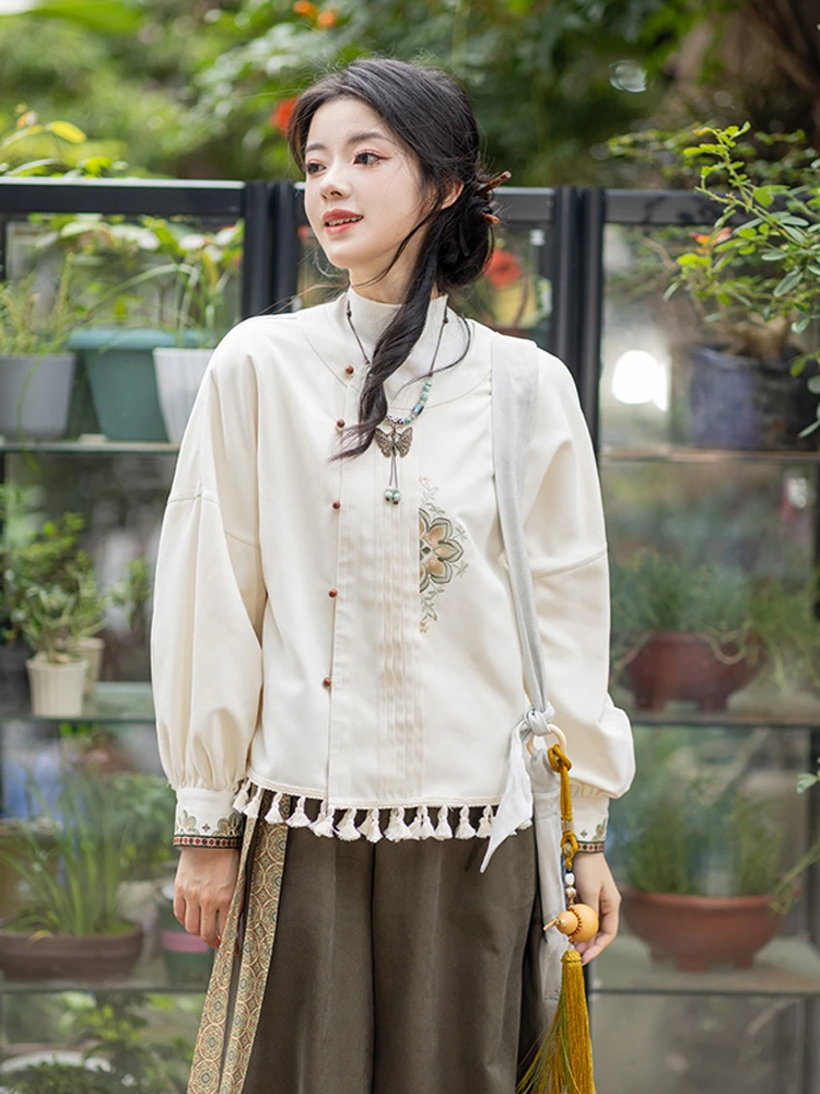 Fashion Hanfu Women Autumn Daily Song Pants Set