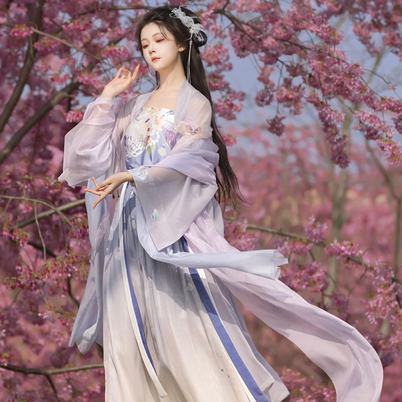 Song-Women-Hanfu-Summer-Fairy-Long-Shirt-Dragon-Element-1 Song Women Hanfu Summer Fairy Long Shirt Dragon Element