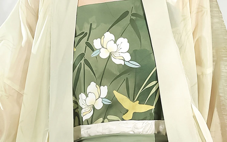Summer Ming Dynasty Women Horse Face Dress Skirt Fresh Hanfu Series