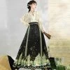 Summer-Ming-Dynasty-Women-Horse-Face-Dress-Skirt-Fresh-Hanfu-Series-4 Summer Ming Dynasty Women Horse Face Dress Skirt Fresh Hanfu Series