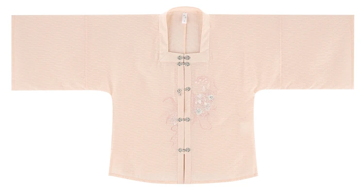 Summer Pink Hanfu Set Ming Short Ma Mian Skirt