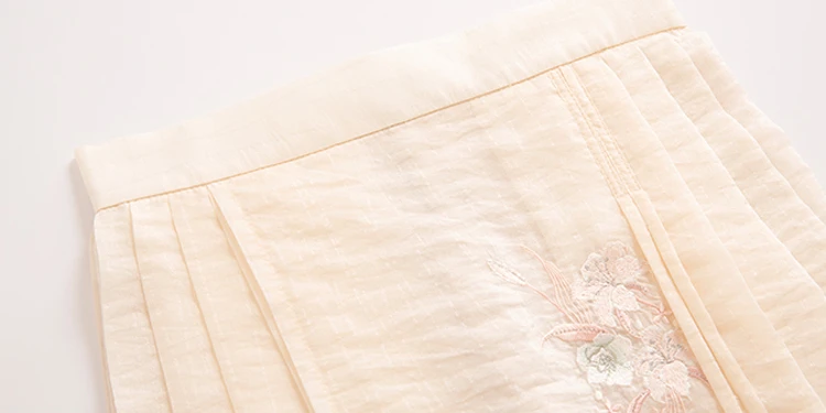 Summer Pink Hanfu Set Ming Short Ma Mian Skirt