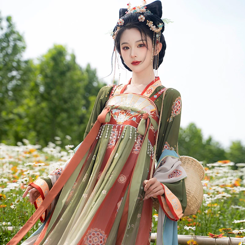 Summer-Women-Qixiong-Ruqun-Gorgeous-Hanfu-Skirt-1 Summer Women Qixiong Ruqun Gorgeous Hanfu Skirt