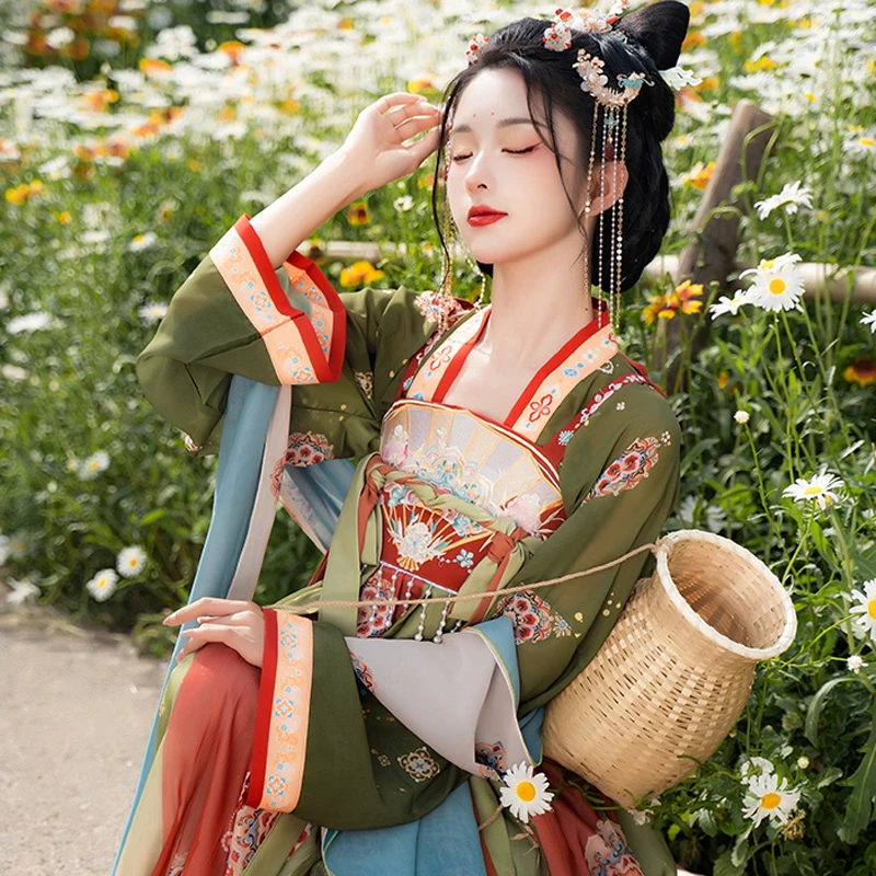 Summer-Women-Qixiong-Ruqun-Gorgeous-Hanfu-Skirt-4 Summer Women Qixiong Ruqun Gorgeous Hanfu Skirt
