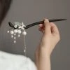 Traditional-Wooden-Hairpin-Bell-Orchid-Hair-Accessory-Hanfu-Styling-4 Traditional Wooden Hairpin Bell Orchid Hair Accessory Hanfu Styling
