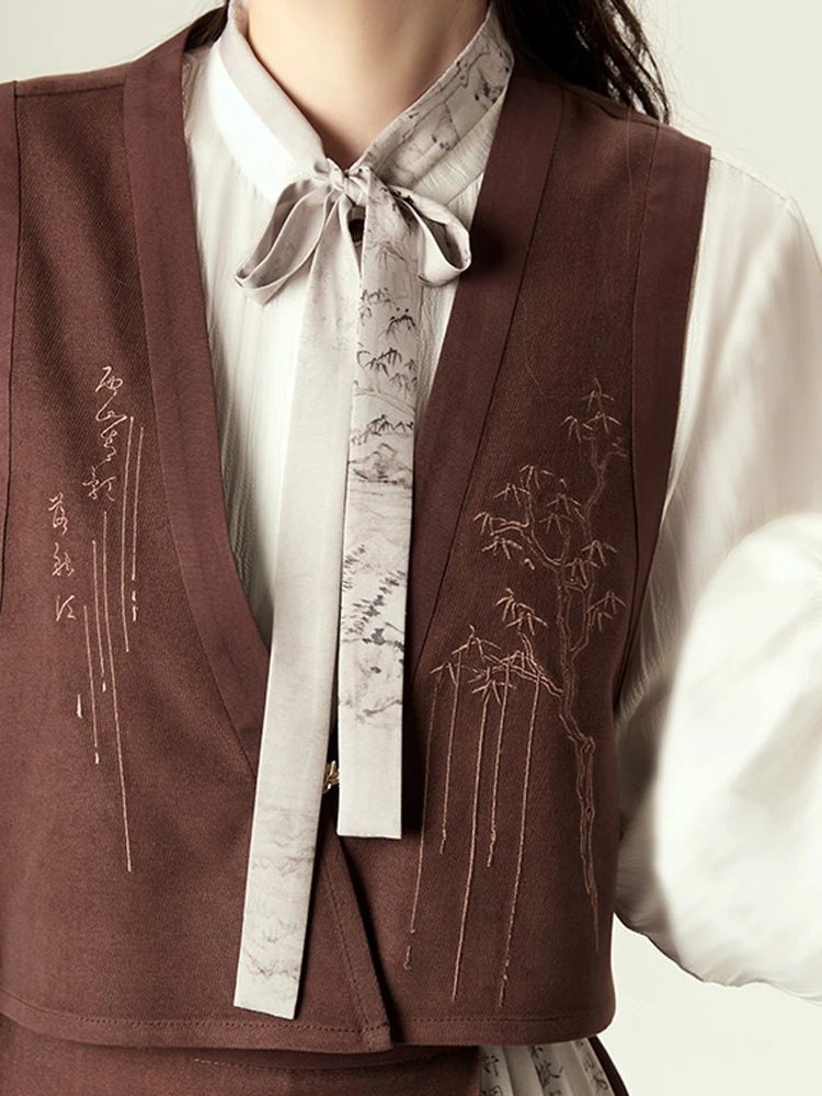 Women Tang Dynasty Winter Hanfu Mamian Skirt Classical Style